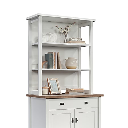 Sauder Cottage Road 34 W 2 Shelf Library Hutch White Office Depot