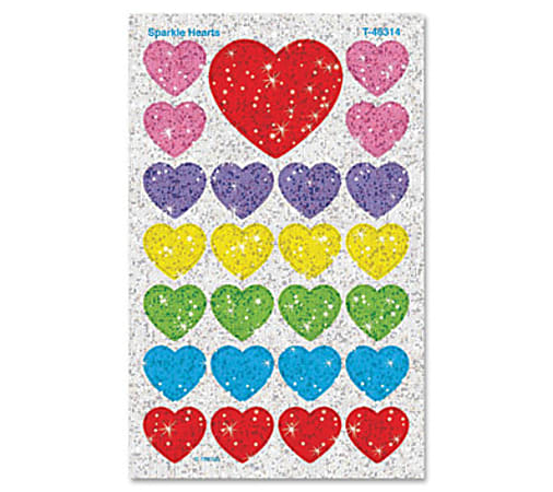 TREND superShapes Stickers, Sparkle Hearts, Pack Of 180