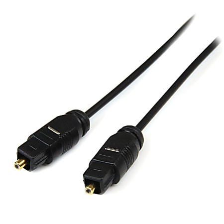 StarTech.com 15 ft Thin Toslink Digital Optical SPDIF Audio Cable - Deliver high quality optical digital sound, even at extreme volumes - 15 ft optical audio cable - thin toslink cable - optical digital audio cable -optical spdif cable
