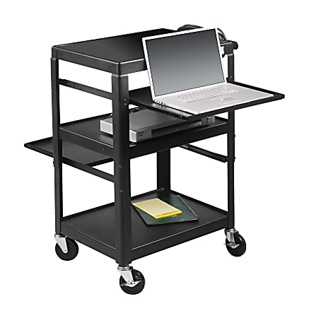 Balt® Adjustable Laptop Cart, Black