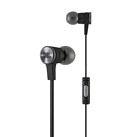 JBL Earbud Headphones With Universal Remote and Microphone, Black, E10