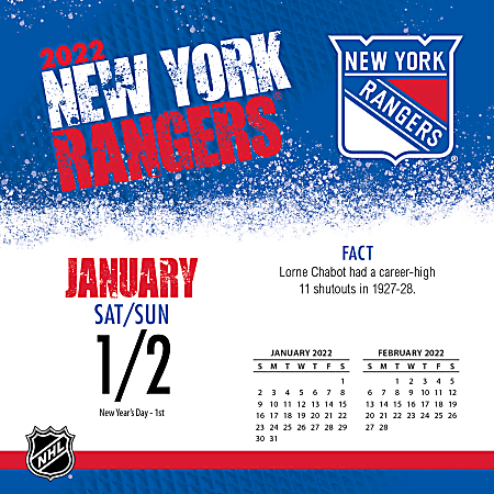 Lang Daily Calendar New York Rangers 2022 - Office Depot