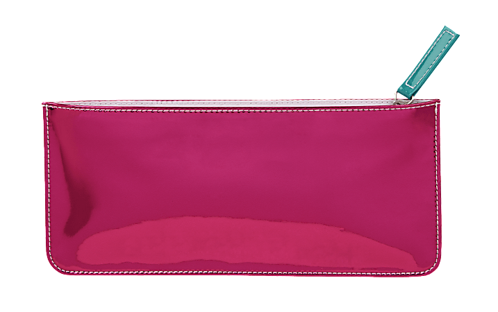 Divoga® Metallic Pop Pencil Pouch, Shiny Pink