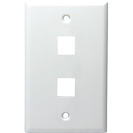 DataComm 20-3002-WH Keystone Faceplate - 2 x Socket(s) - White