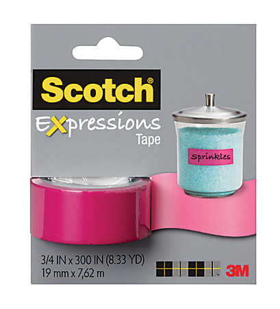 Scotch® Expressions Tape, 3/4" x 300", Pink