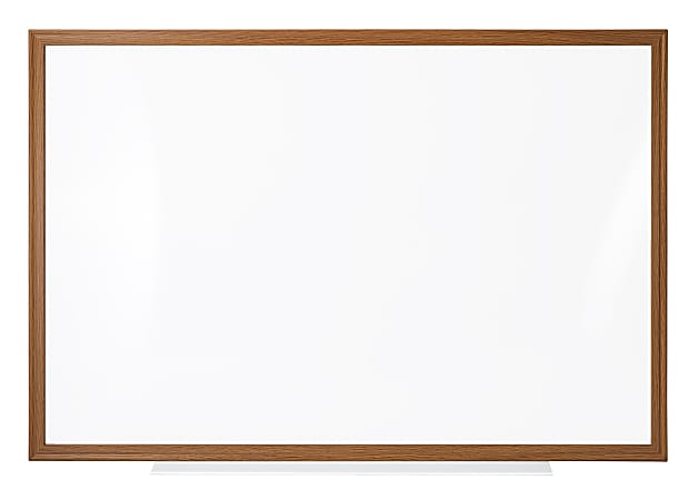 Office Depot® Brand Non-Magnetic Melamine Dry-Erase Whiteboard, 24" x 36", Wood Frame With Oak Finish