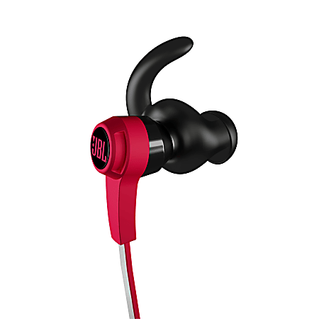 JBL Reflect Earbud Headphones For iOS Devices With Remote and Microphone, Red