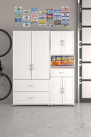 Ameriwood Home Systembuild Kendall Wall Cabinet 54 W White Office Depot