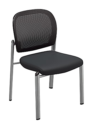 Mayline® Valore Bistro Mesh Chairs, Black, Set Of 2