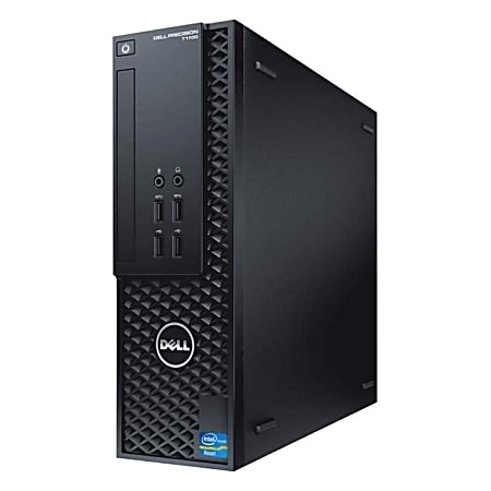 Dell Precision T1700 Workstation - 1 x Intel Xeon E3-1220 v3 Quad-core (4 Core) 3.10 GHz - 16 GB DDR3 SDRAM - 256 GB SSD - AMD FirePro W4100 2 GB Graphics - Windows 7 Professional 64-bit - Small Form Factor - Black
