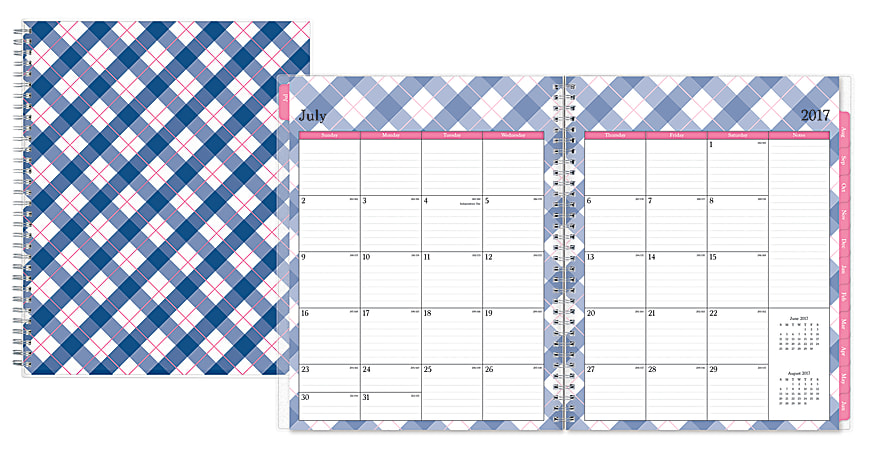 Blue Sky™ Academic Weekly/Monthly Planner, 8 1/2" x 11", 50% Recycled, Cooper, July 2017 to June 2018