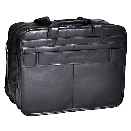 McKleinUSA 17 Leather Patented Detachable Wheeled Laptop Briefcase w ...
