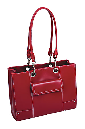 McKleinUSA SERENA Faux Leather Ladies Business Tote, Red
