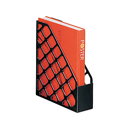 Office Depot® Brand 30% Recycled Mesh Plastic Magazine File, Standard, Black