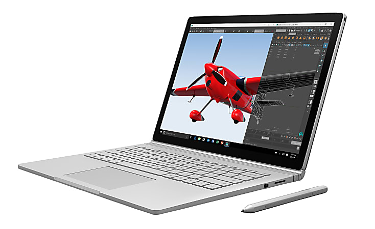 Microsoft® Surface Book Laptop, 13.5” Touch Screen, Intel® Core™ i5, 8GB Memory, 256GB Solid State Drive, Windows® 10 Pro