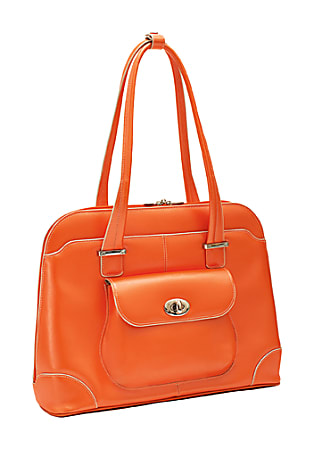 McKleinUSA Avon Leather Ladies Briefcase, Orange