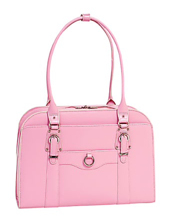 McKleinUSA Hillside Leather Ladies Briefcase, Pink