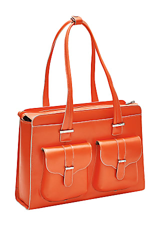 McKleinUSA Alexis Leather Ladies' Briefcase For 15" Laptops, Orange