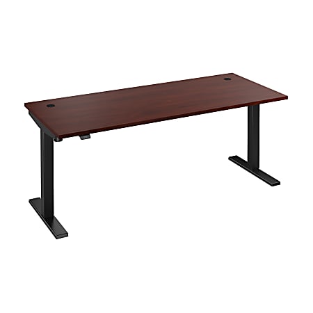 Bush® Business Furniture Move 40 Series Electric 72"W x 30"D Electric Height-Adjustable Standing Desk, Hansen Cherry/Black, Standard Delivery