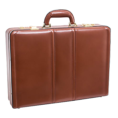 McKleinUSA Daley Leather Attach Case Brown - Office Depot