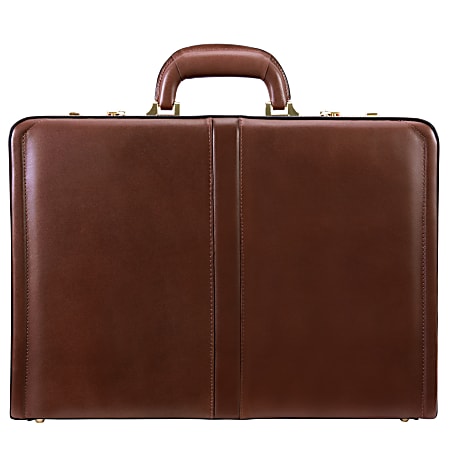 McKleinUSA Reagan Leather Attach Case Brown - Office Depot