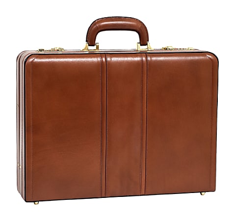 McKleinUSA Leather 4.5 Expandable Attache Briefcase Leather Suede ...