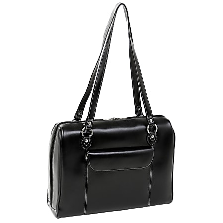 McKleinUSA Glenview Leather Women's Case For 15" Laptops, Black