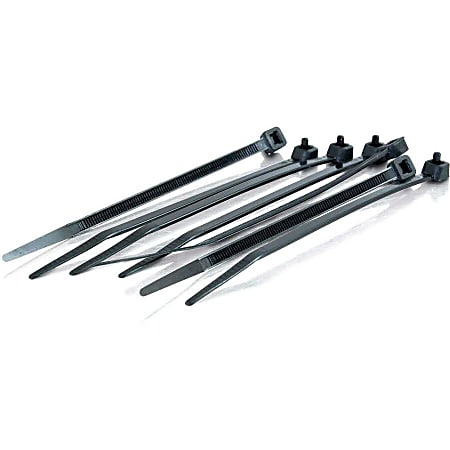 C2G 11.5in Cable Ties - Black - 100pk - Cable Tie - Black - 100 - 11.50" Length - TAA Compliant