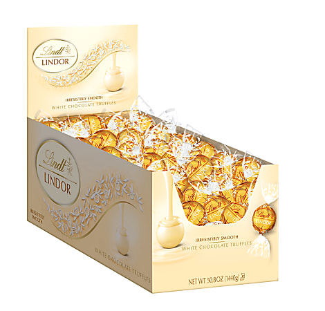 Lindt Lindor White Chocolate Truffles, Box Of 120