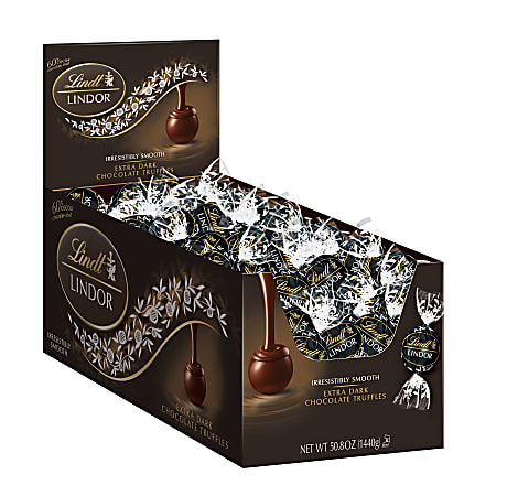 Lindt Lindor 60% Extra-Dark Chocolate Truffles, Box Of 120