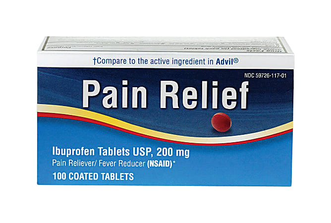 Medline Ibuprofen Tablets, 200mg, Pack Of 100