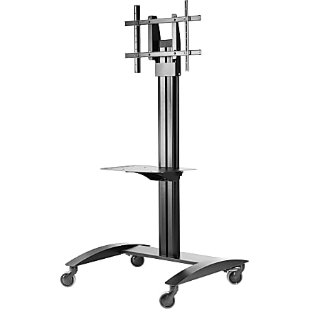Peerless-AV® SmartMount® S560M-AB Height-Adjustable Metal Flat-Panel Cart, 65 1/2"H x 35 5/8"W x 27"D, Black