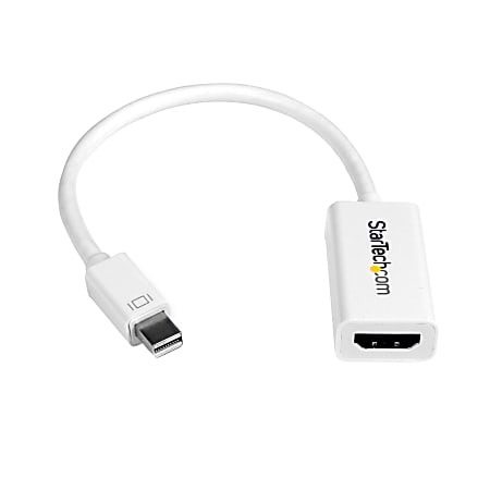 StarTech.com Mini DisplayPort To HDMI 4K Audio/Video Converter, White
