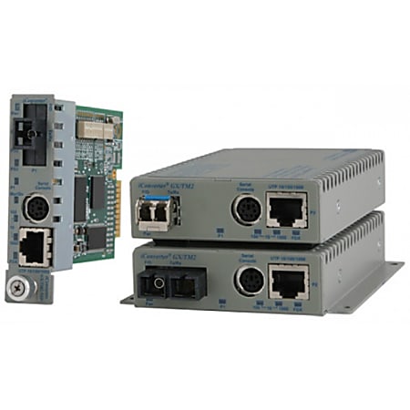 Omnitron iConverter GX/TM2 - Fiber media converter - GigE - 10Base-T, 100Base-TX, 1000Base-T, 1000Base-X - RJ-45 / SC single-mode - up to 12.4 miles - 1310 (TX) / 1550 (RX) nm