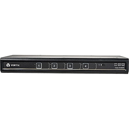 Vertiv Cybex SC800 Secure Desktop KVM Switch| 4 Port Single-Head| HDMI| TAA - 4K UHD | NIAP PP 3.0 Compliant | Audio/USB | Secure Isolated Channels | 3-Year Full Coverage Factory Warranty - Optional Extended Warranty Available
