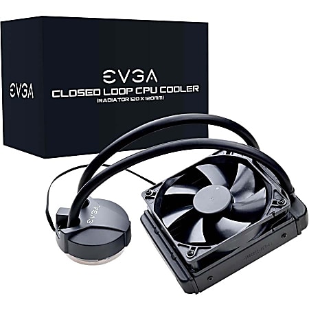 EVGA CLC 120 CL11 Liquid / Water CPU Cooler, Intel Cooling 400-HY-CL11-V1 - 1 x 120 mm - 1 x 58.9 CFM - 32.1 dB(A) Noise - Liquid Cooler Cooler - Sleeve Bearing - Aluminum, Copper