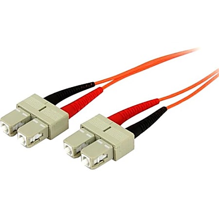 StarTech.com 5m Fiber Optic Cable - Multimode Duplex 50/125 - OFNP Plenum - SC/SC - OM2 - SC to SC Fiber Patch Cable - First End: 2 x SC Male Network - Second End: 2 x SC Male Network - 10 Gbit/s - Patch Cable - Orange