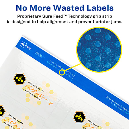 Print-to-the-Edge Labels with Sure Feed and Easy Peel, 2 x 3, Glossy Clear, 80/Pack Print-to-the-Edge Labels with Sure Feed and Easy Peel, 2 x 3, Glossy Clear, 80/Pack