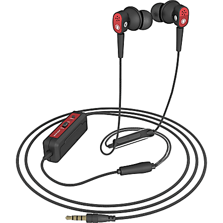 Spracht Konf-X Buds In-Ear Headset - Stereo - Wired - 32 Ohm - 20 Hz - 20 kHz - Earbud - Binaural - In-ear - Noise Canceling - Red