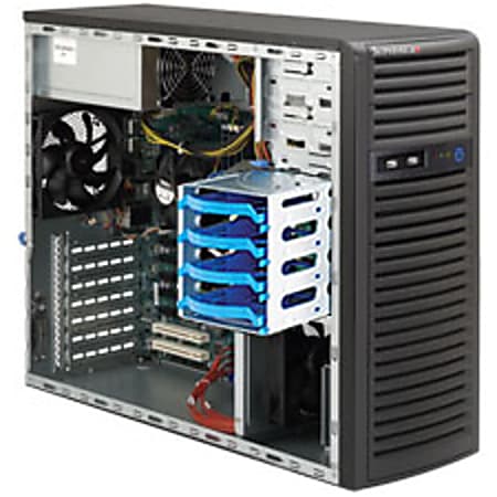 Supermicro SuperServer 5037C-T Barebone System Mid-tower - Intel C204 Chipset - Socket H2 LGA-1155 - 1 x Processor Support - Black
