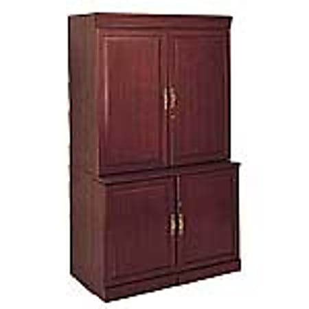 Sauder® Monarch Computer Armoire Workcenter, 71 3/8"H x 41 1/2"W x 23"D Closed, Classic Cherry