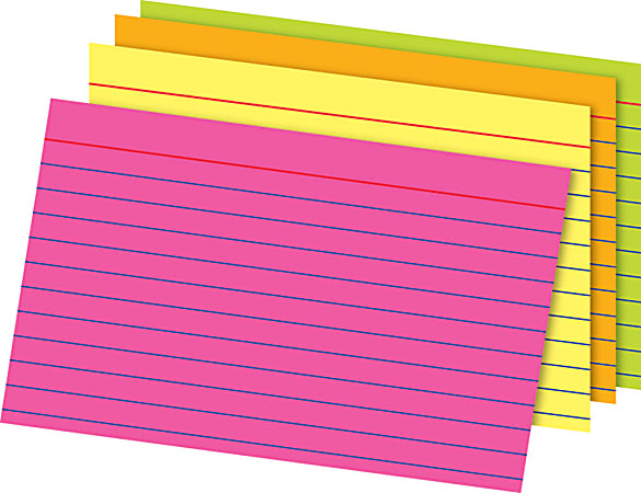Yubbler - Office Depot Brand Index Cards, 4in x 6in, Rainbow, Pack