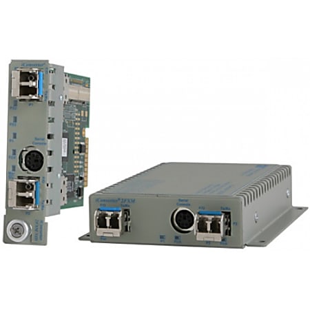 Omnitron Systems iConverter 2FXM2 Transceiver - 100Base-FX - 2 x Expansion Slots - 2 x SFP Slots - Internal