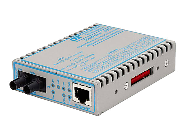 Omnitron FlexPoint GX/T - Fiber media converter - GigE - 10Base-T, 100Base-FX, 100Base-TX, 1000Base-T, 1000Bas - 47071