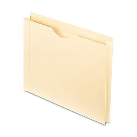 Oxford® Reinforced-Top File Jackets, Letter Size, 1 1/2" Expansion, Manila, Box Of 50