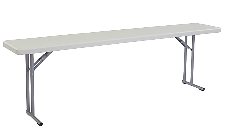 National Public Seating BT Series Folding Table, 29-1/2”H x 18”W x 96”D, Gray/Speckled Gray