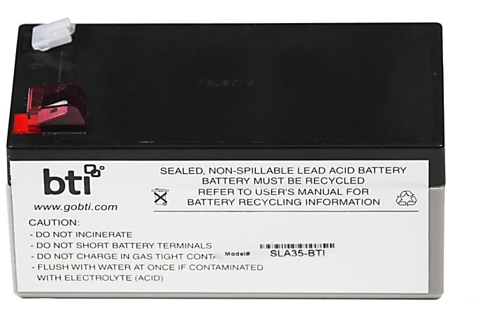 BTI Replacement Battery RBC35 for APC - UPS Battery - Lead Acid - Compatible with APC UPS BE350C, BE350R, BE350T, BE350U, BE350G, BE350G-CN