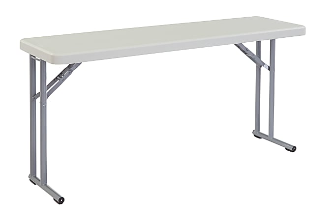 National Public Seating BT Series Folding Table, 29-1/2”H x 18”W x 60”D, Gray/Speckled Gray