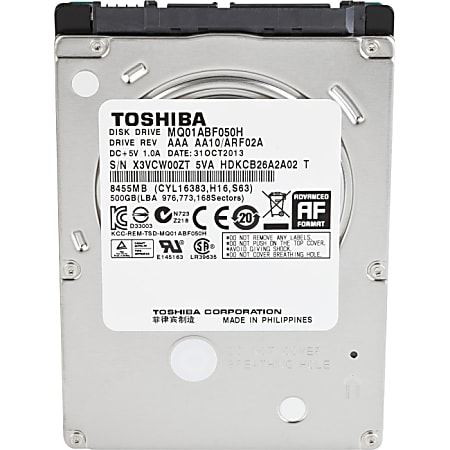 Toshiba PH2050U-1SHD 500 GB 2.5" Internal Hybrid Hard Drive - 8 GB SSD Cache Capacity