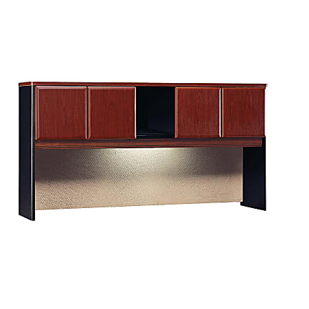 Bush Business Furniture Office Advantage Hutch 72"W, Hansen Cherry/Galaxy, Premium Installation